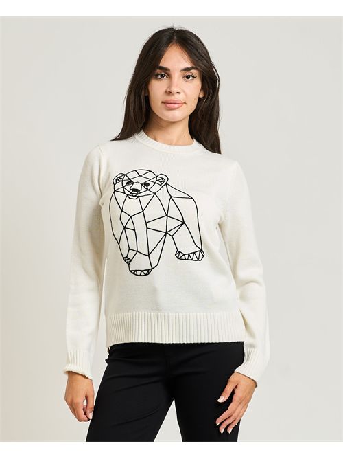 Maglione donna EA7 con applicazione decorativa EMPORIO ARMANI EA7 | 7W000700-AF17574M0159